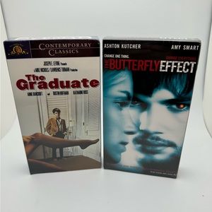 The Butterfly Effect VHS & The Graduate VHS NEW SEALED ASHTON KUTCHER